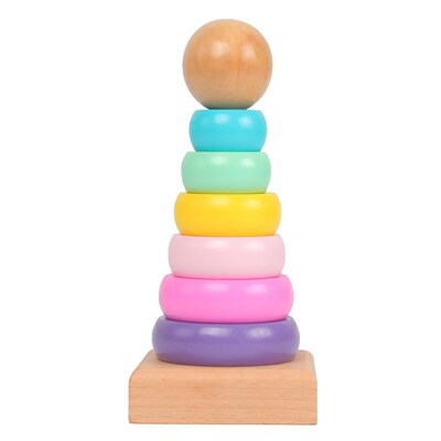 New.Rainbow Stacking Ring Tower Stacking Folding Cup Stapelr