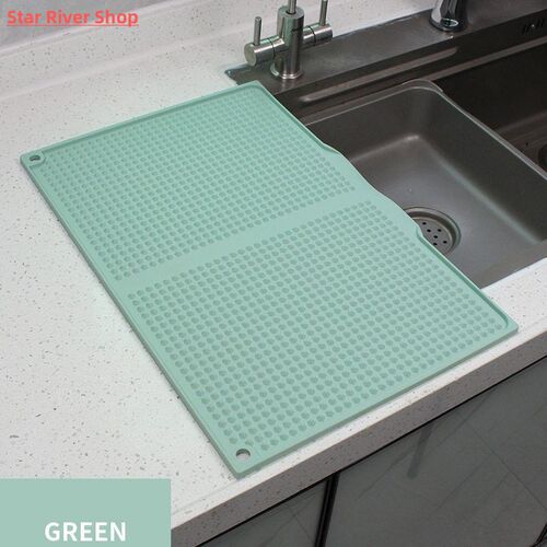 Silicone Drain Mats with Unique Pentagonal Designs Dish Dryi