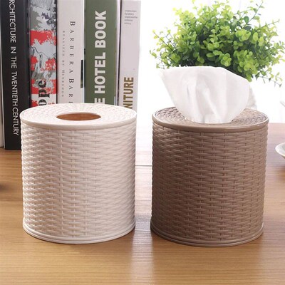 Round Container Living Room Bedroom Gift Napkin Holder Home