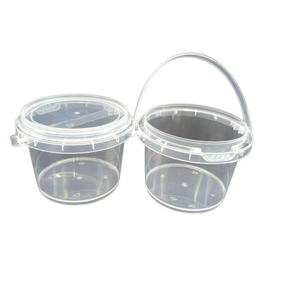 300ml Transparent Handle Bucket Crystal Mud Blister Glue