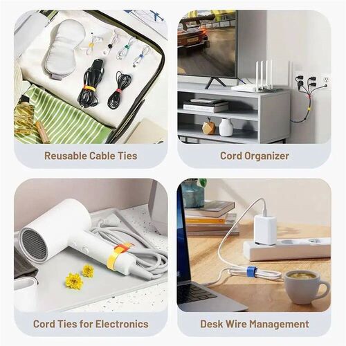 30pcs/50pcs/100pcs Reusable Cable Ties,Multi Colored Plastic