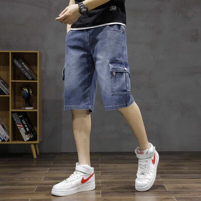 Summer Mens Tooling Pants Denim Shorts Mens Fashionable Lo