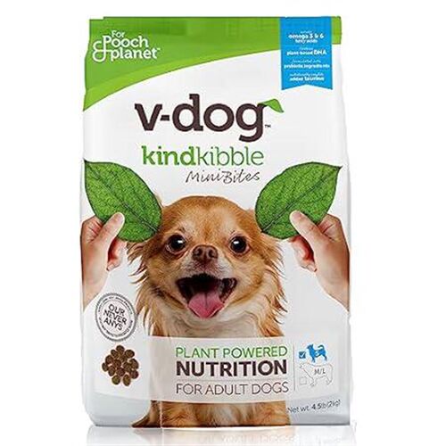 V-dog Vegan Mini Kibble Dry Dog Food (4.5 LB) Small Breed