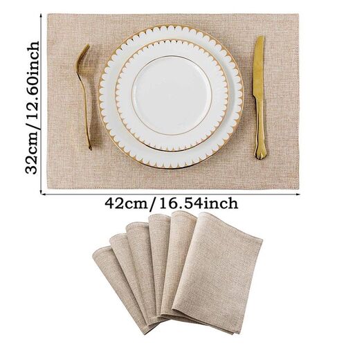 Thanksgiving Decorative Linen Dining Table Mats Kitchen Supp
