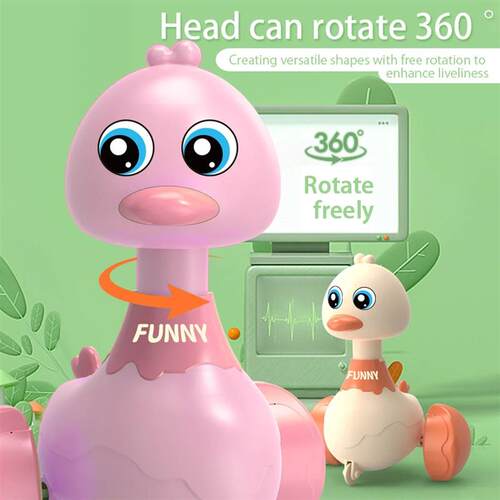 Baby Toy Swing Duck Toy Cartoon Press Vehicles Glide Animal