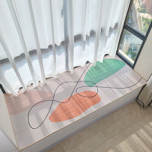 Bay Window Mat Printed Windowsill Mat Four-use Cutle Bay Win