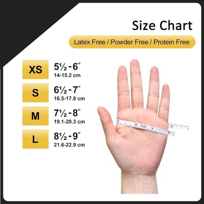 Nitrile Disposable Gloves Black 20/50/100PCS Latex Powder Fr