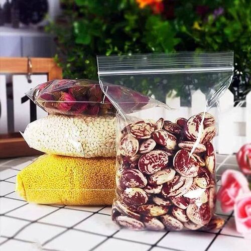 100Pcs Zip Lock Plastic Bags Reclosable Transparent Bag Vacu
