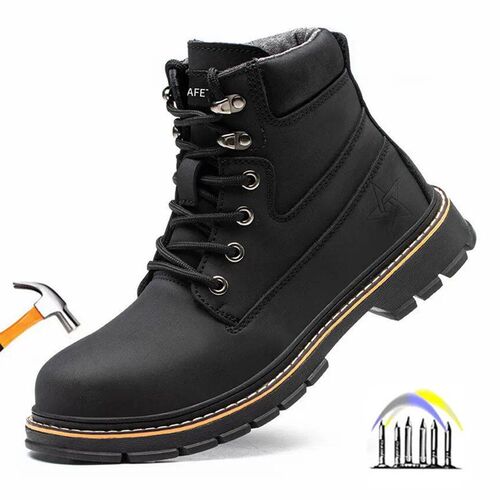 high-top Work Boots For Men Anti-smash Anti-puncture Work Sh