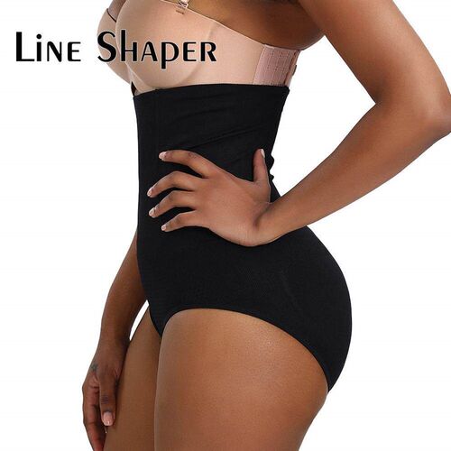 High waisted waist cinching waist shaping pants for