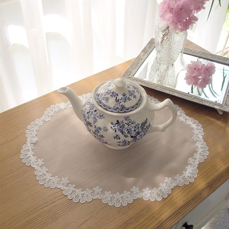 -T2 白色蕾丝杯垫椭圆形茶几小餐垫花瓶垫茶盘防尘布装饰桌布垫,居家布艺,桌布,淘宝优惠券,粉丝福利购,淘宝优惠卷