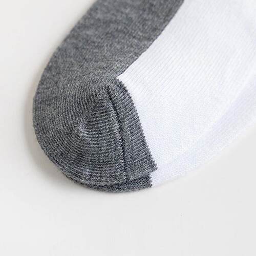 12 pairs basic childrens short socks - white and gray desig