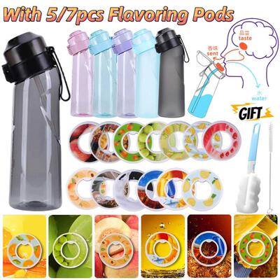 650ML Flavored Water Bottle with 7 Flavour Pods Scent Up Wat
