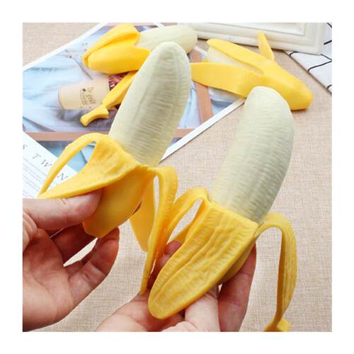 Elastic Spoof Peeling Banana Squishy Fidget Toys Antistress