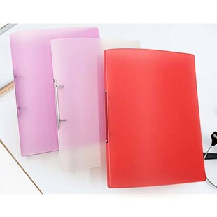 1pc A4 Ring Binder Colorured Transparent Loose-leaf Paper Fi