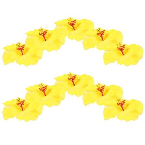 10 Pcs Tropical Flowers Artificial for Decoration Hawaiian