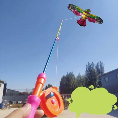 Cartoon Children Kite Mini Plastic Toys Kite + 40cm Hand Bra