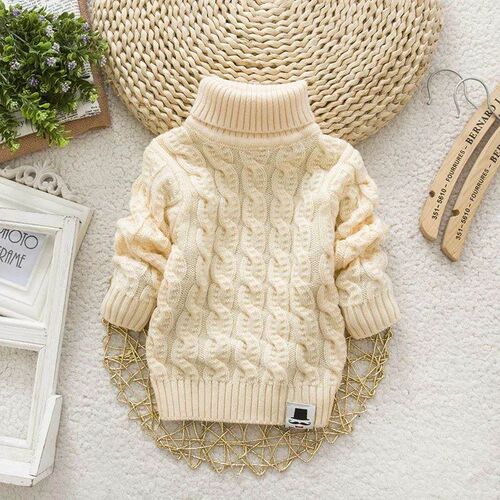 F Kids Girl Sweater Tricots Turtleneck Pullover Baby Winter