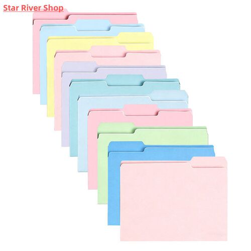 18 Pack Manila Folders Pastel Colors Document Organization