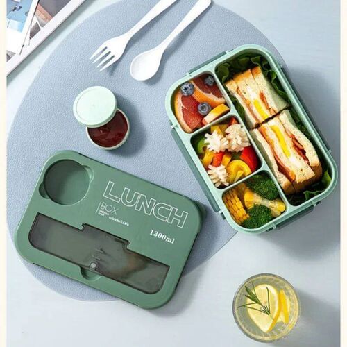 Compartment 1300ML Portable Lunch Box Kids Students Office B