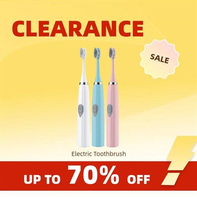 Clearance_Electric Toothbrush for Adults Soft Portable Batte