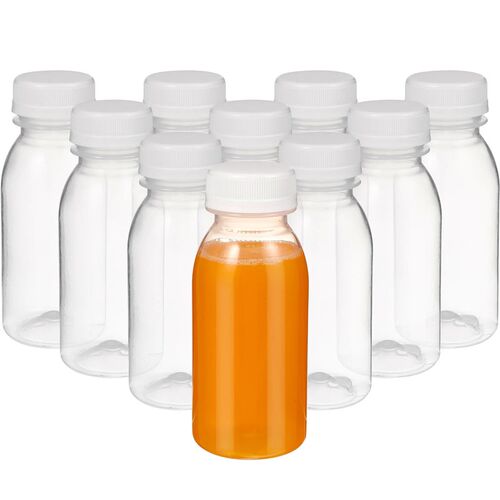 10pcs 200/250/300/350ml Plastic Juice Bottle Transparent Wat