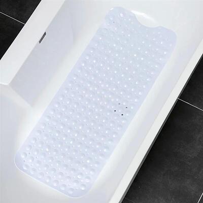1Pc non-slip shower mat bathtub mat with drain holes and suc