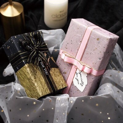 Gift wrapping paper birthday gift flower packing paper set
