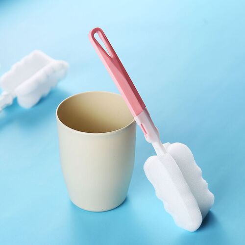 Sponge Cup Brush Bottle Brush Detachable Colorful Home Clean