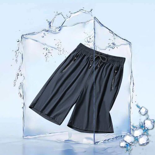 Large Pants Ice Silk Shorts Mens Summer Loose Casual Pants