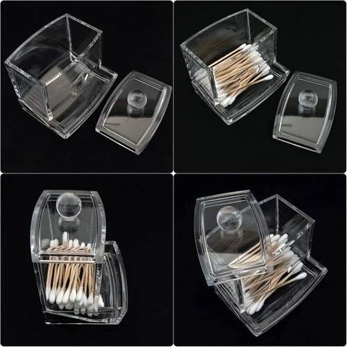 Cotton Swab Ball Storage Box With Lid Large Capacity Bathroo