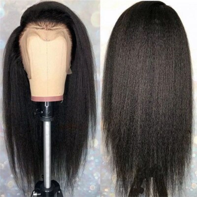 13x4 Lace Front Wigs Human Hair Wig Kinky Straight Front Lac