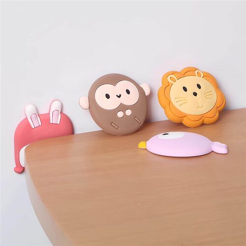 Creative Cartoon Door Handle Bumper Wall Sticker, Anti-Colli
