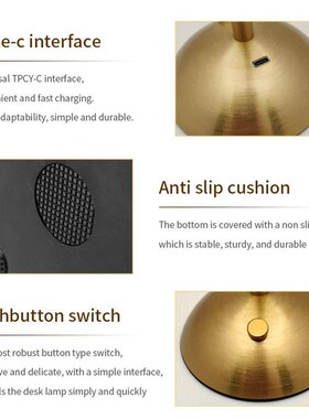 LED Table Lamp Touch Sensor Dimmable Desktop Night Light Rec