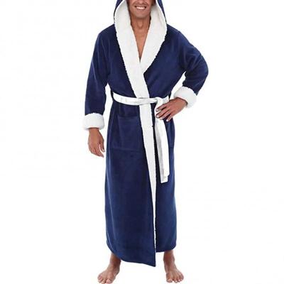 Bathrobe Clothes Nightgown Sleepwear Casual Long Sleeve Mens