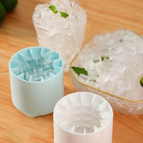 Silicone Ice Cube Mold Round Ice Bucket Ice Storage Box Hous