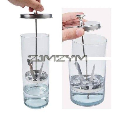 1Pcs Hairdressing Sterilization Bottle Glass Scissors Comb
