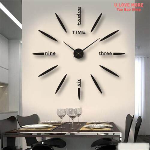 3D Luminous Wall Clock Stickers DIY Digital Clock Reloj De P