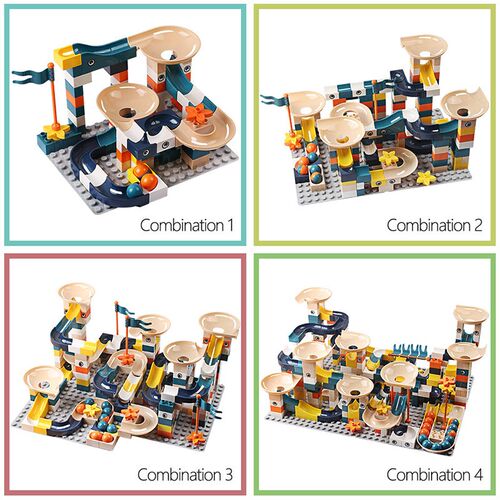 83-332PCS Marble Race Run Bricks Duploed Big Size Building B