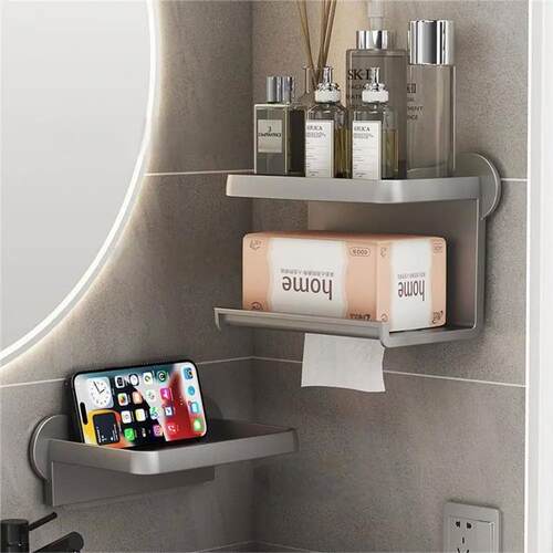 Bathroom Toilet Paper Holder Punch Free Wall Mounted Creativ