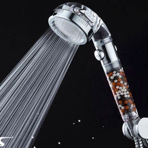 Three-step filter shower head family pressurized water
