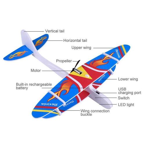 Hot Play Hand Throwing Airplane Electric Plane Foam Airplane