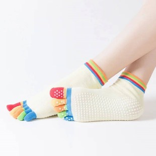 1 Pair Women Yoga Socks Colorful Anti Slip Silicone Gym Pila