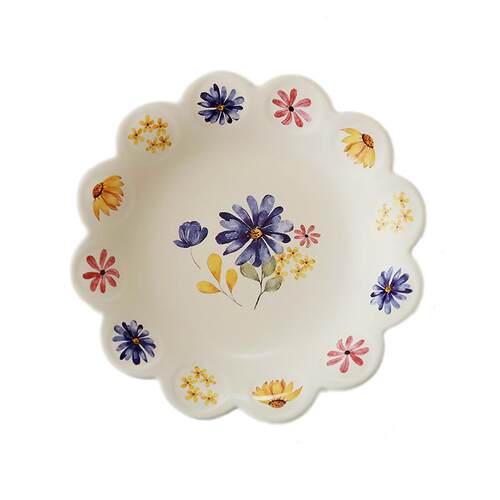 Flower porcelain tableware dessert shop salad dishes