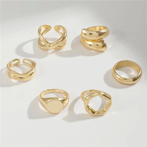 Design Sense Smooth Geometric Ring for Women Hip Hop