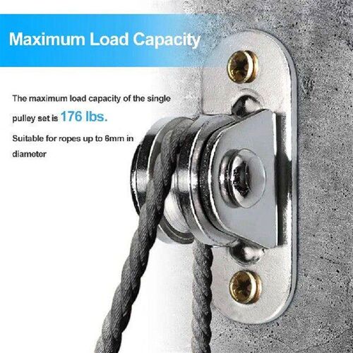 2/4Pcs Heavy Duty Fixed Pulley with Mounting Screws and