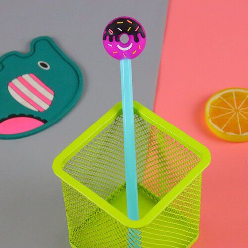 Cute Doughnut Neutral Pen Creative Learning Stationery Cand