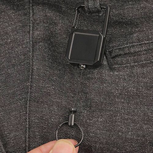 1pcs Outdoor Anti-lost Keychain Retractable Key Ring D-type