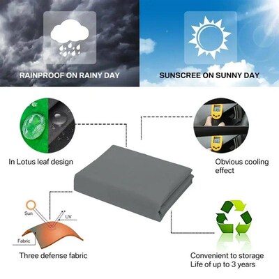 160GSM Waterproof Awning Sunshade Sun Shade Sail For Outdoor