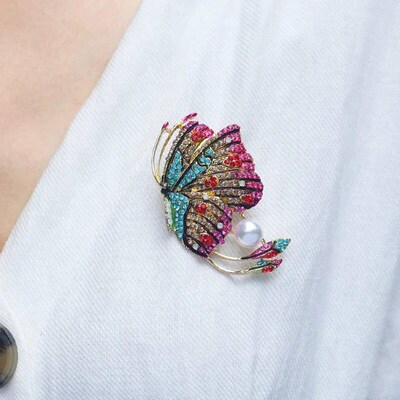 Creative Enamel Female Suit Bird Dragonfly Animal Pin Brooch